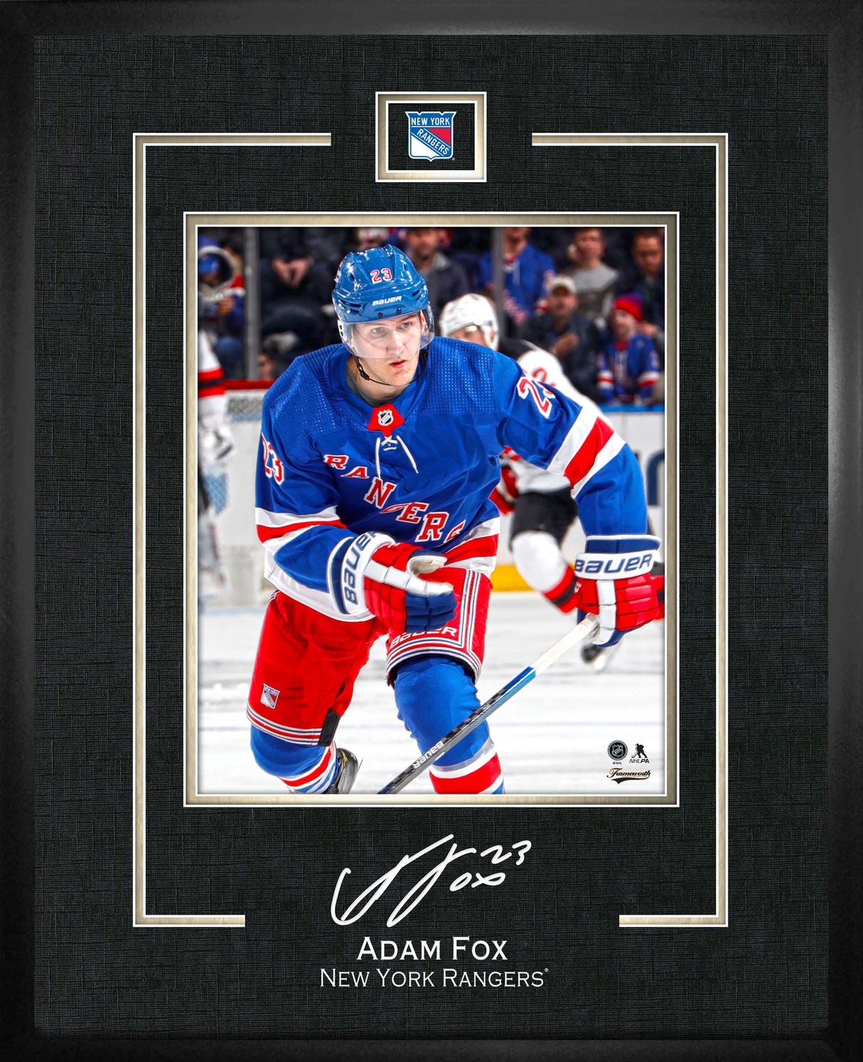 Adam Fox 16x20 Replica Signature Frame Rangers