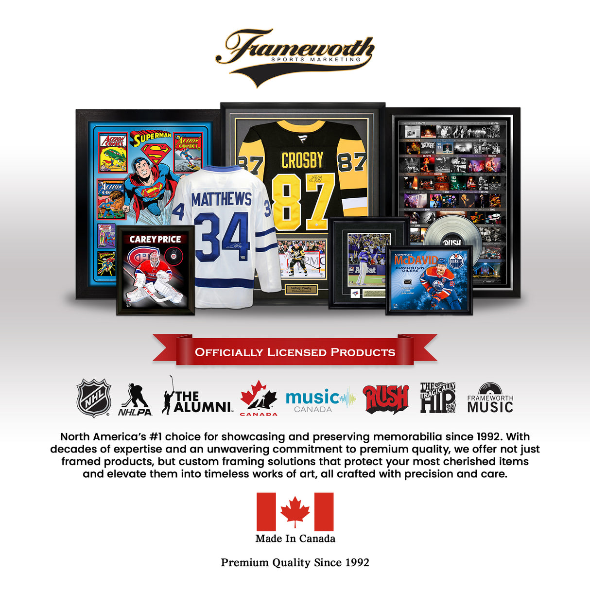 Connor Mcdavid Signed Framed Jersey 2024 NHL All-Star Adidas Authentic