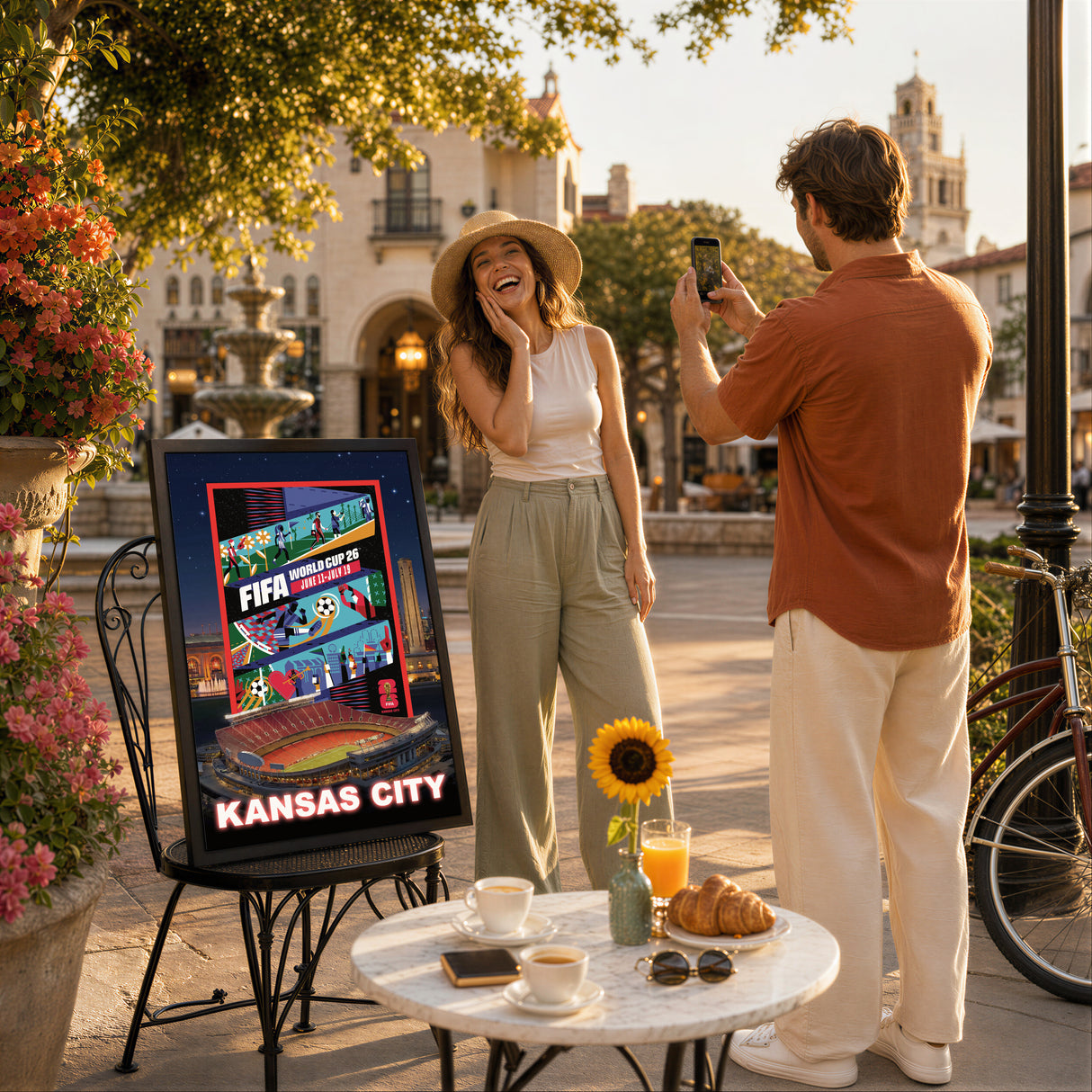 Kansas City Host City Edition 19.5x28 Frame 2026 Officially Licensed FIFA World Cup Poster