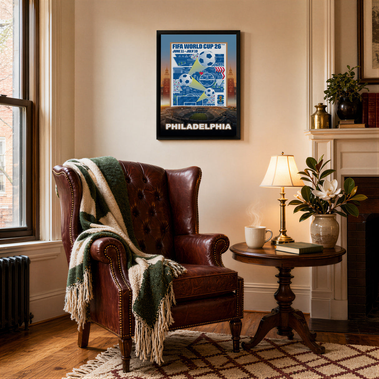 Philadelphia Host City Edition 19.5x28 Frame 2026 Officially Licensed FIFA World Cup Poster