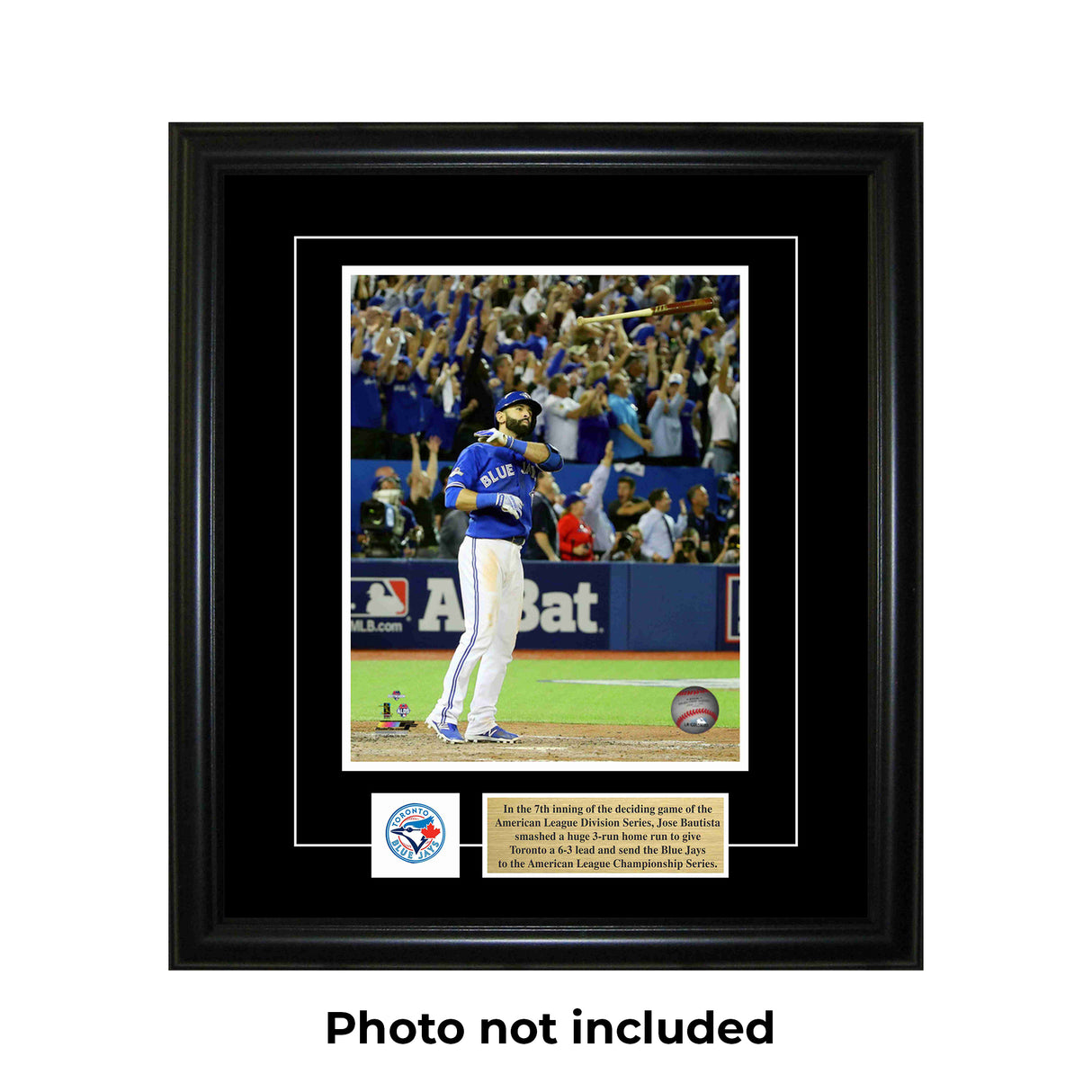 8x10" Photo Framed w/ Pin and Plate at Bottom - Frameworth Sports Canada