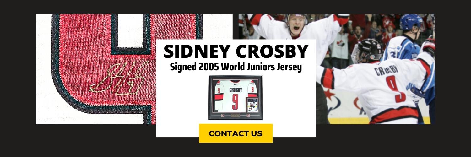 Sidney Crosby Signed Framed 2005 World Juniors #9 Nike Replica Jersey