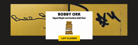 Bobby Orr Autographed  Maple Leaf Gardens Gold Chair