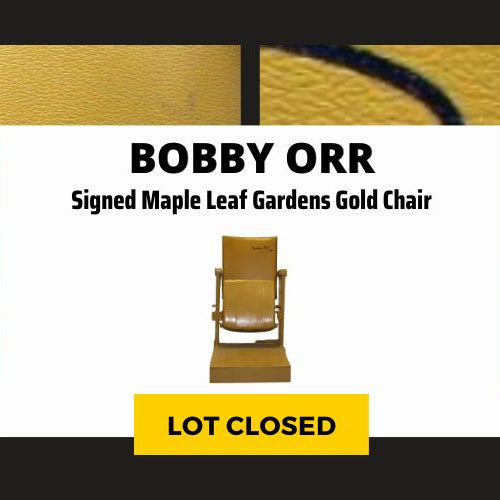 Bobby Orr Autographed  Maple Leaf Gardens Gold Chair