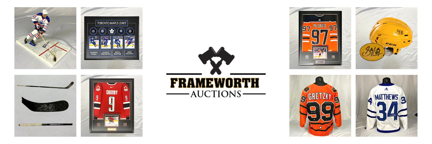 Authentic signed sports memorabilia online auction. Frameworth Sports