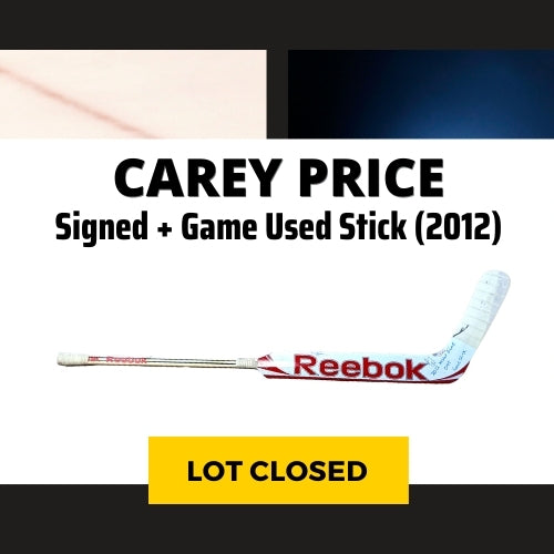 Carey Price Signed and Game-Used Reebok Stick (2012 NHL All-Star Game)