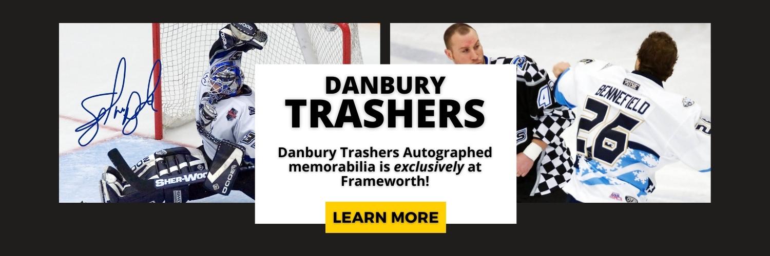 Brent Gretzky Signed Framed Danbury Trashers White Game Model Jersey