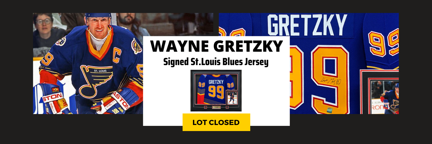 Wayne Gretzky Signed Framed St. Louis Blues Jersey Frameworth Sports Canada