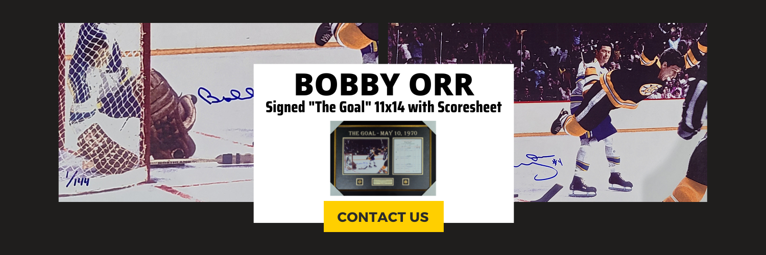 Bobby Orr Signed Framed “The Goal” 11x14 Photo with Scoresheet (LE 1/144)