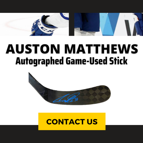 Auston Matthews Signed and Game Used Stick vs Boston Bruins (2022)