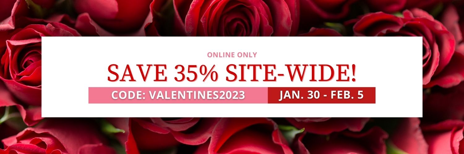 save 35% site-wide with code "Valentines2023"