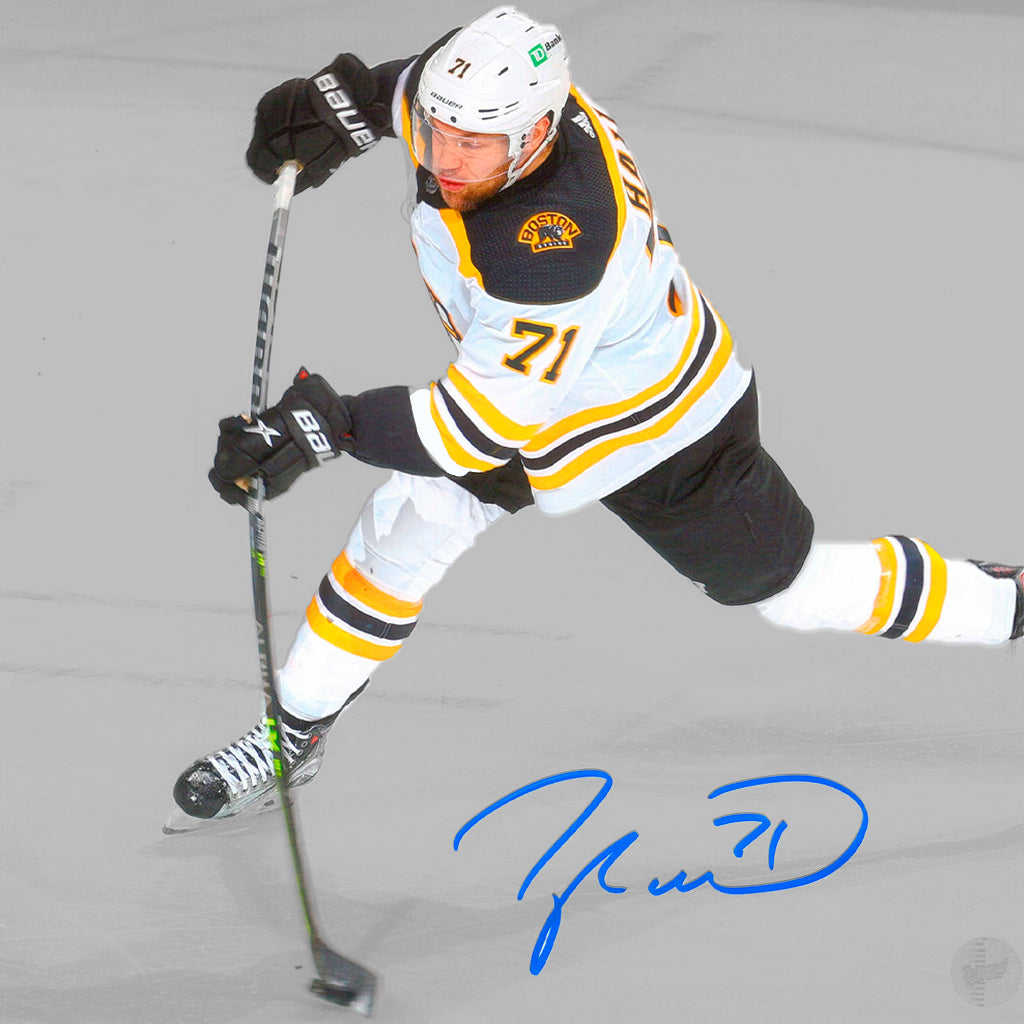 TAYLOR HALL Boston Bruins SIGNED Autographed Third JERSEY Frameworth COA