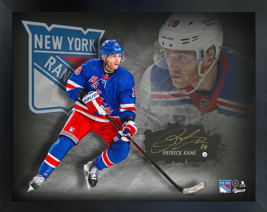 Patrick Kane Embedded Signature 16x20 PhotoGlass Frame Rangers