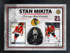 Stan Mikita Embedded Signature 16x20 PhotoGlass Frame Blackhawks - Frameworth Sports Canada 
