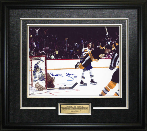 Bobby Orr Boston Bruins Signed Framed 11x14 The Goal Photo - Frameworth Sports Canada 