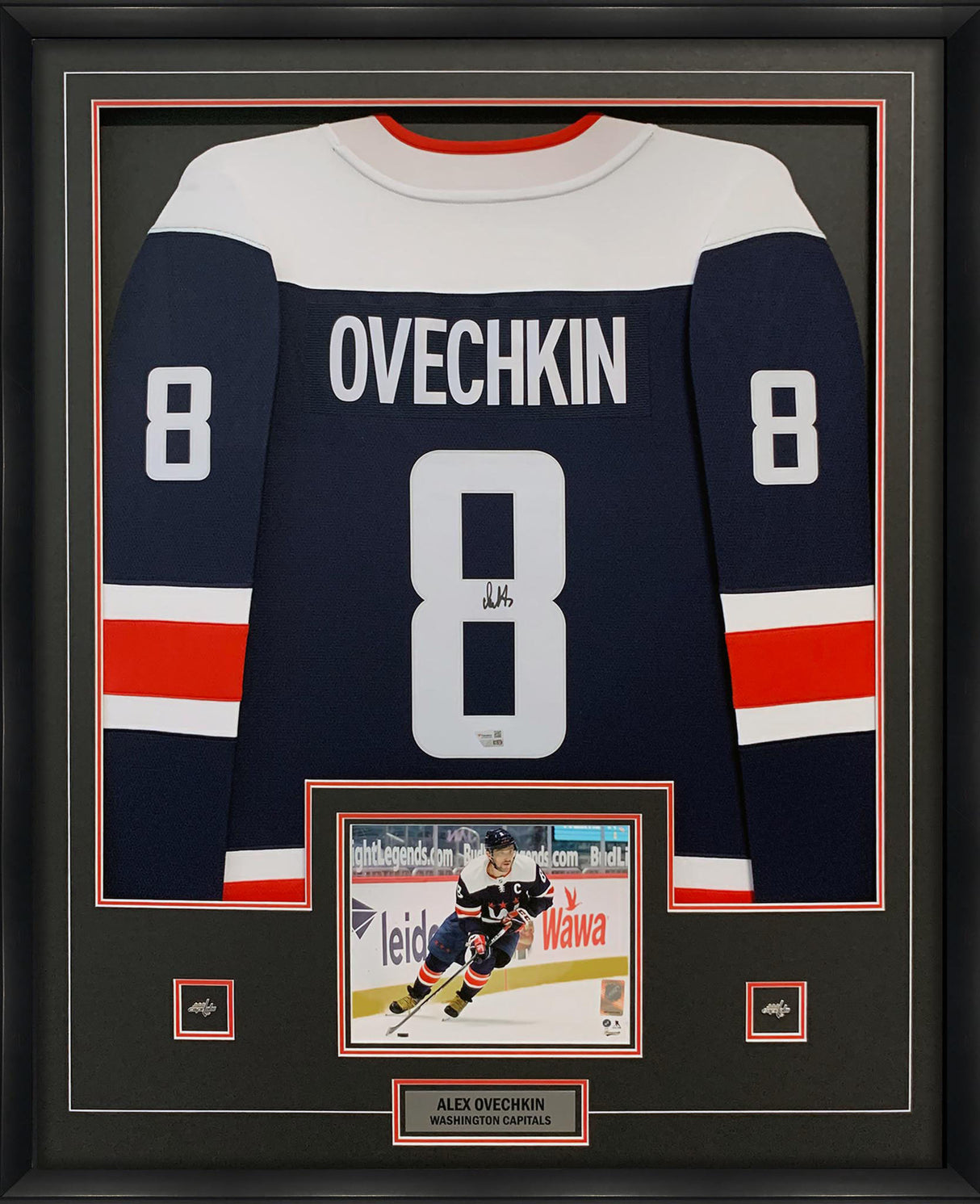 Alex Ovechkin Signed Framed Jersey Washington Capitals Alternate Navy Fanatics - Frameworth Sports Canada 