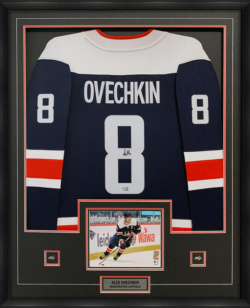 Alex Ovechkin Signed Framed Jersey Washington Capitals Alternate Navy Fanatics - Frameworth Sports Canada 