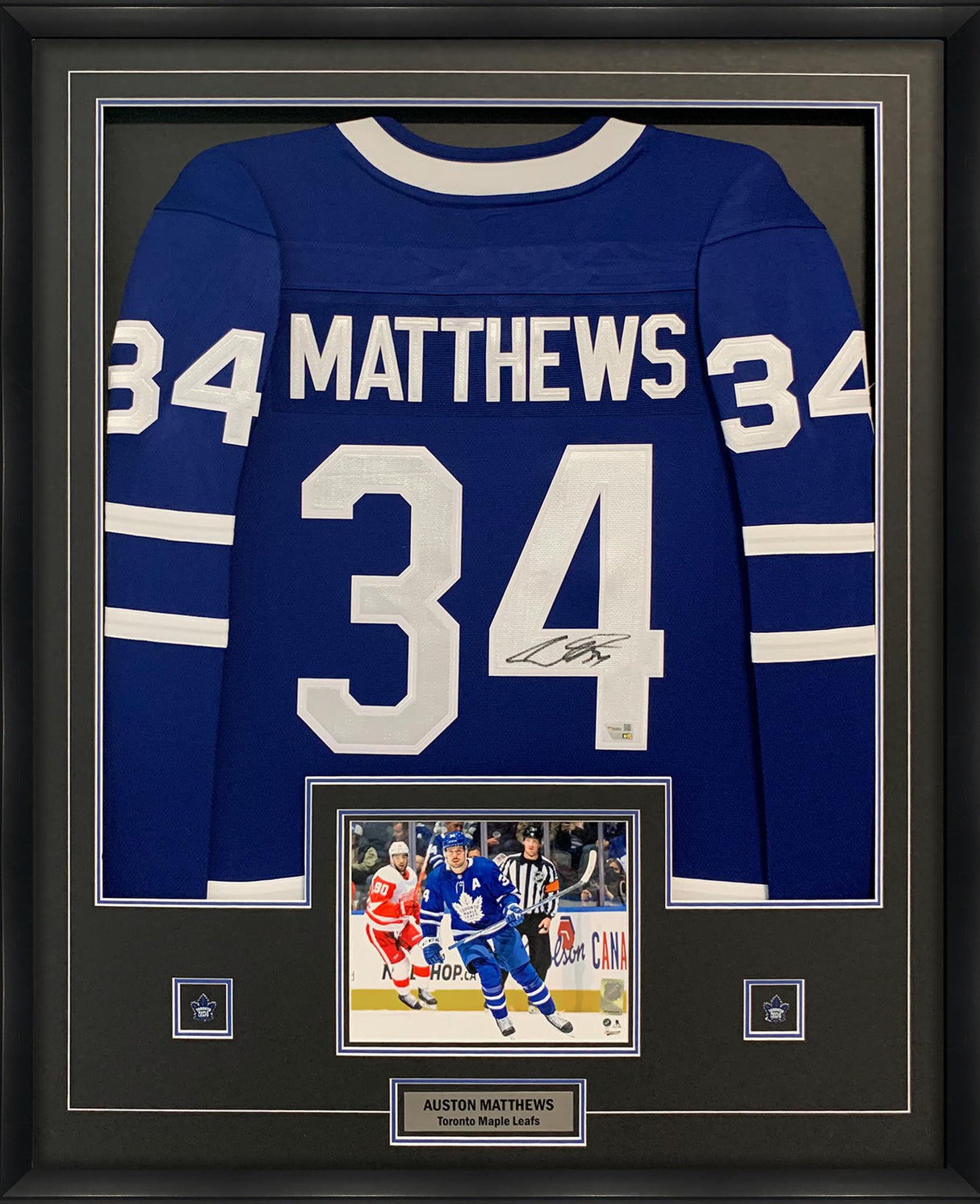 Auston Matthews Signed Framed Jersey Toronto Maple Leafs Fanatics