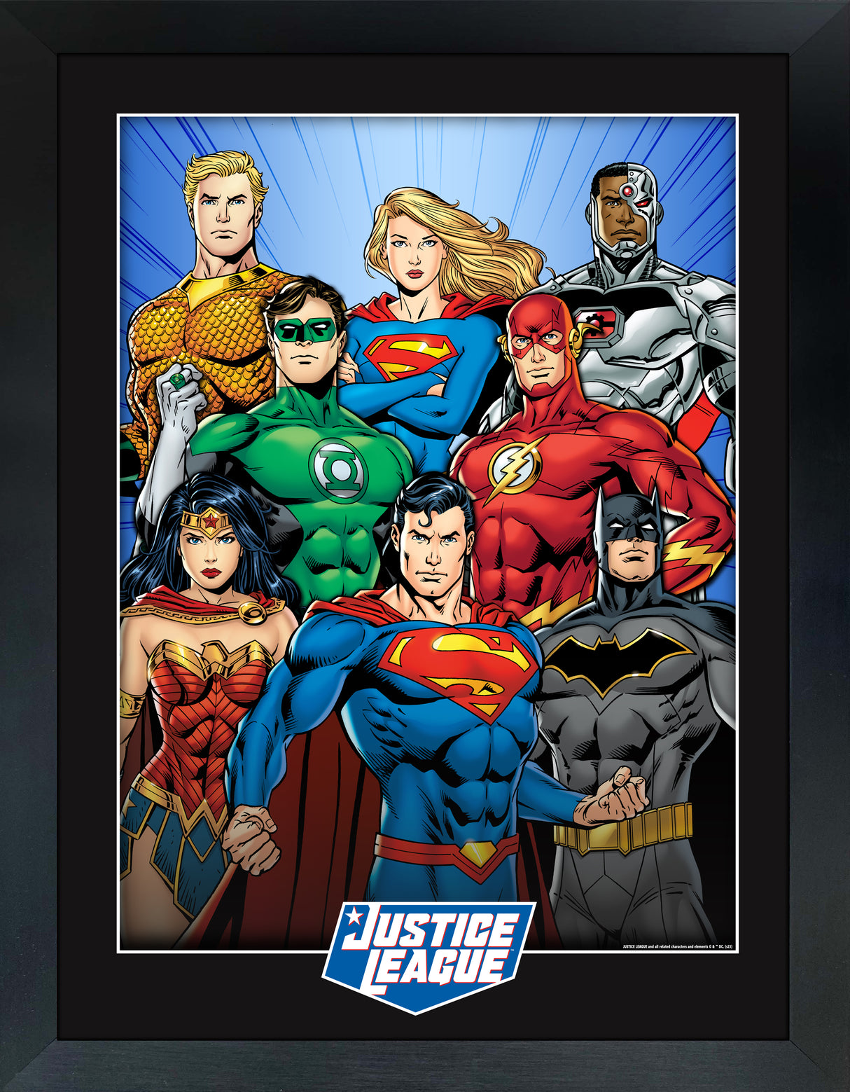 Justice League Framed Vertical Portrait