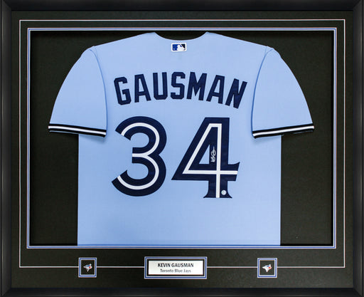 Kevin Gausman Signed Jersey Framed Blue Jays Powder Blue Nike Replica - Frameworth Sports Canada 