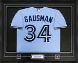 Kevin Gausman Signed Jersey Framed Blue Jays Powder Blue Nike Replica