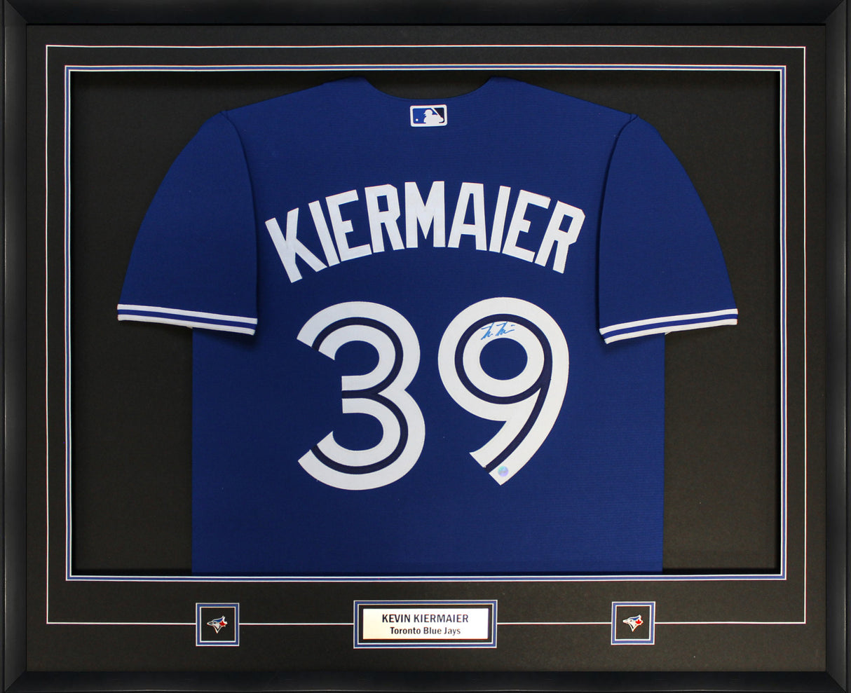 Kevin Kiermaier Signed Framed Jersey Toronto Blue Jays Royal Blue Nike Replica - Frameworth Sports Canada 