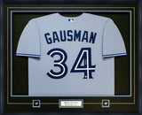 Kevin Gausman Signed Jersey Framed Blue Jays Grey Nike Replica