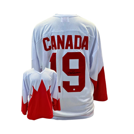 Paul Henderson Signed Team Canada 1972 Summit Series White Replica Jersey - Frameworth Sports Canada 