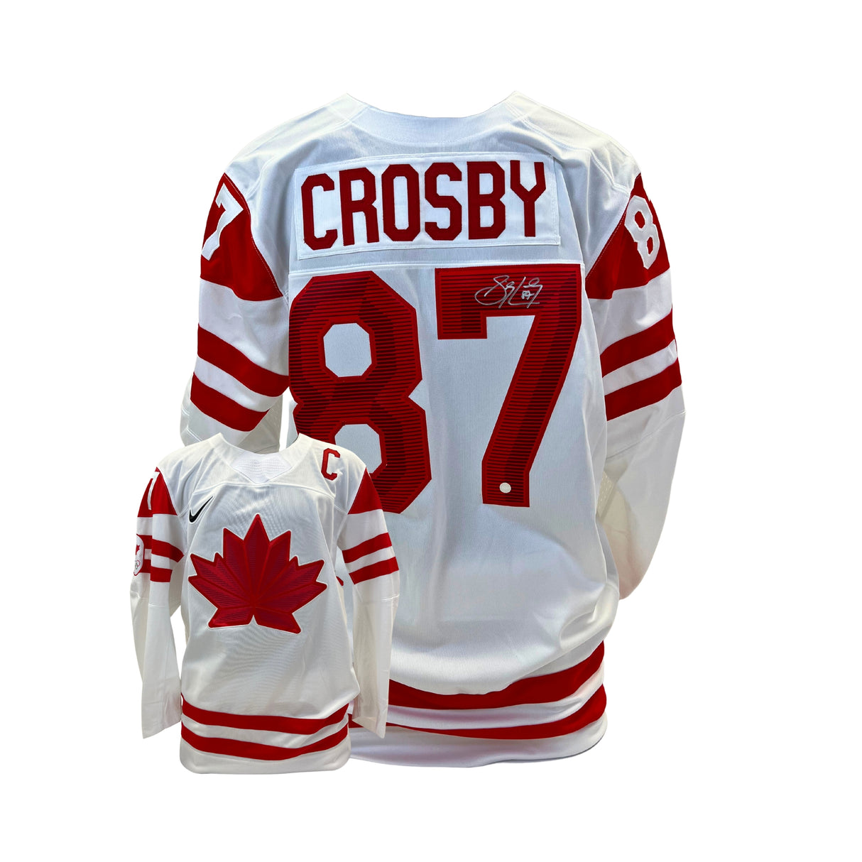 Sidney Crosby Signed Team Canada Replica 2022 Olympics White Jersey - Frameworth Sports Canada 