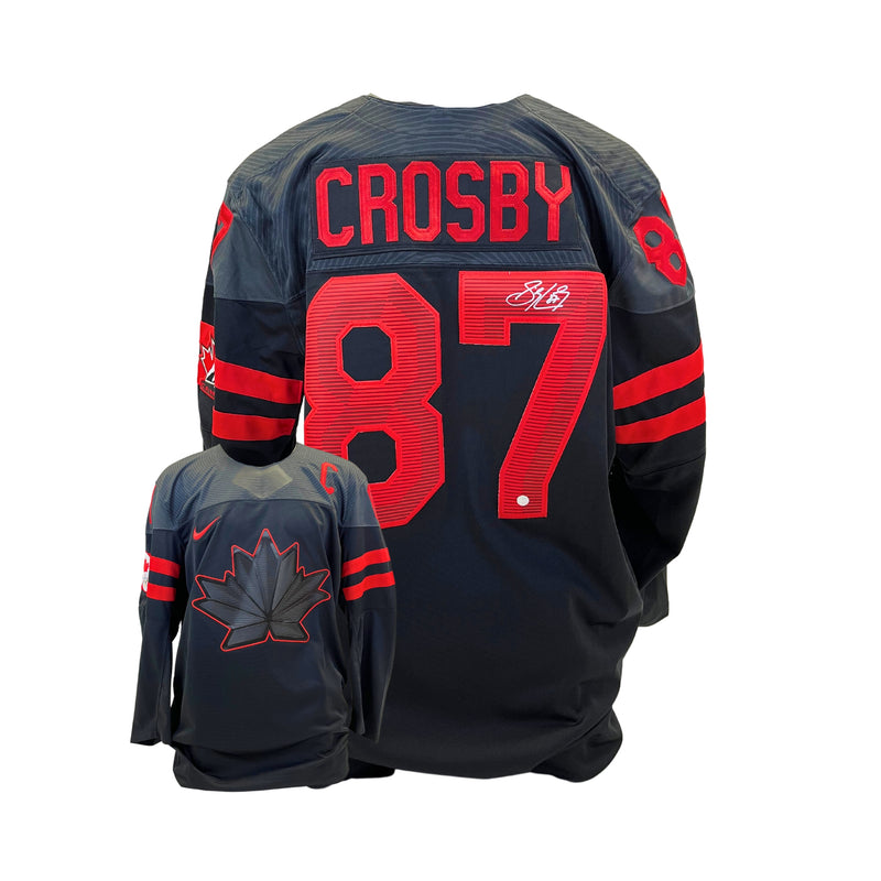 Sidney Crosby Signed Team Canada Replica 2022 Olympics Black Jersey - Frameworth Sports Canada 