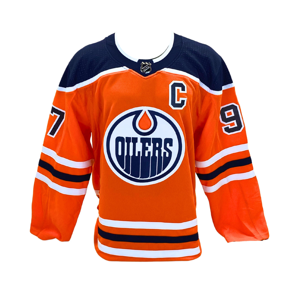 Connor McDavid Signed Jersey Oilers Orange Adidas