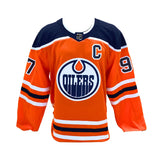 Connor McDavid Signed Jersey Oilers Orange Adidas