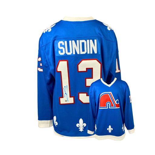 Mats Sundin Signed Nordiques Fanatics Vintage Jersey - Frameworth Sports Canada 