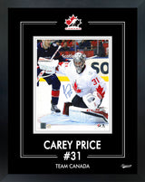 Carey Price Signed 8x10 PhotoGlass Frame WCOH Team Canada Action-H