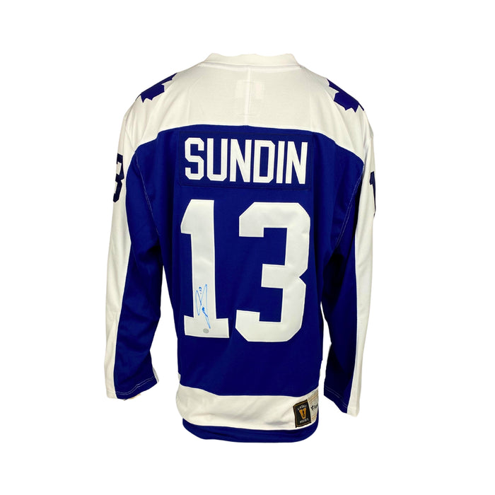 Mats Sundin Signed Leafs Fanatics Vintage Jersey (blue)