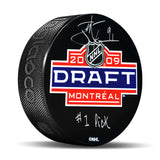 John Tavares Signed 2009 NHL Draft Puck with "1st Pick" Inscribed