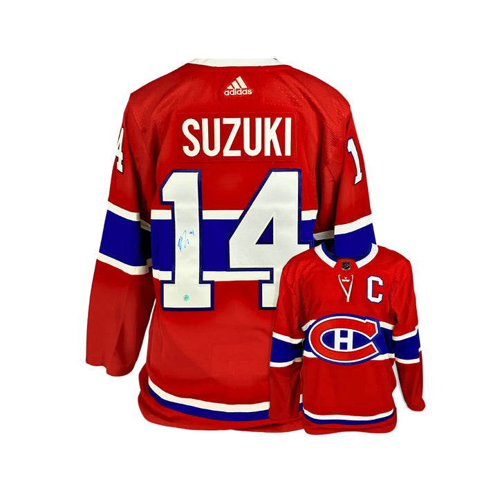 Nick Suzuki Signed Montreal Canadiens Adidas Auth. Jersey (Red)