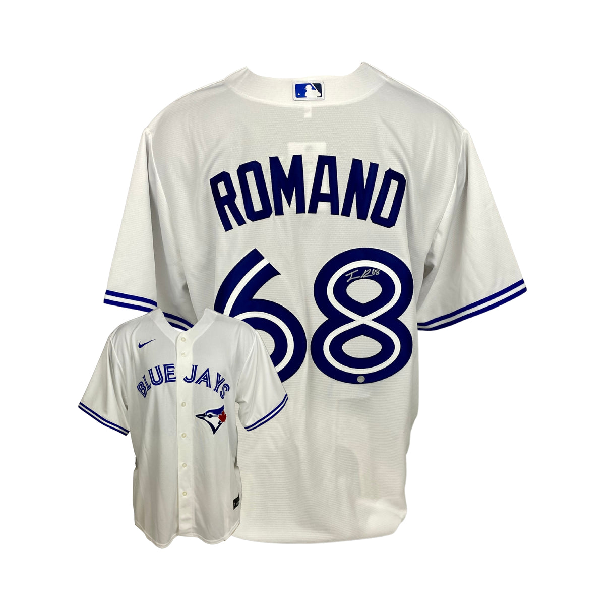 Jordan Romano Signed Toronto Blue Jays Replica Nike White Jersey