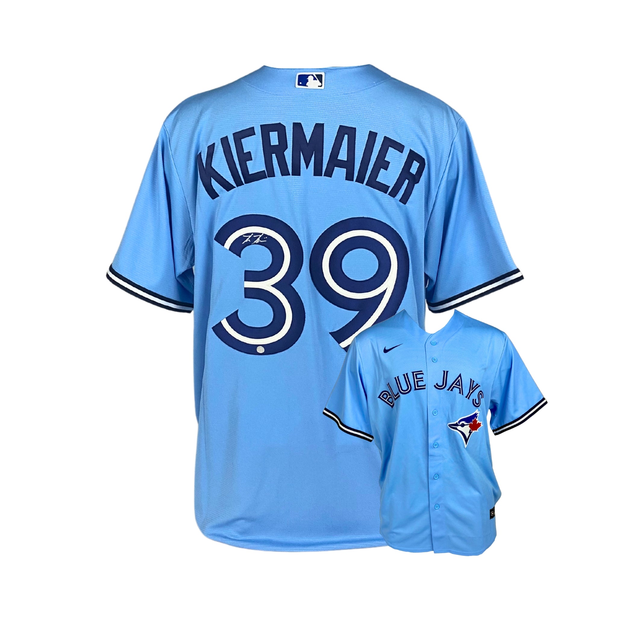 KEVIN KIERMAIER Signed Toronto Blue Jays Custom Jersey (JSA Witnessed COA)