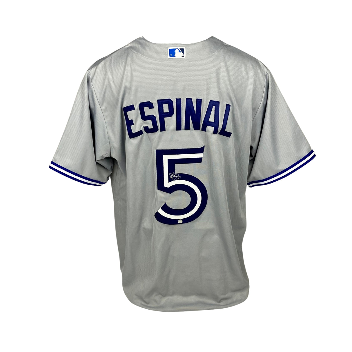 Santiago Espinal Signed Toronto Blue Jays Replica Nike Grey Jersey