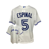 Santiago Espinal Signed Toronto Blue Jays Replica Nike White Jersey