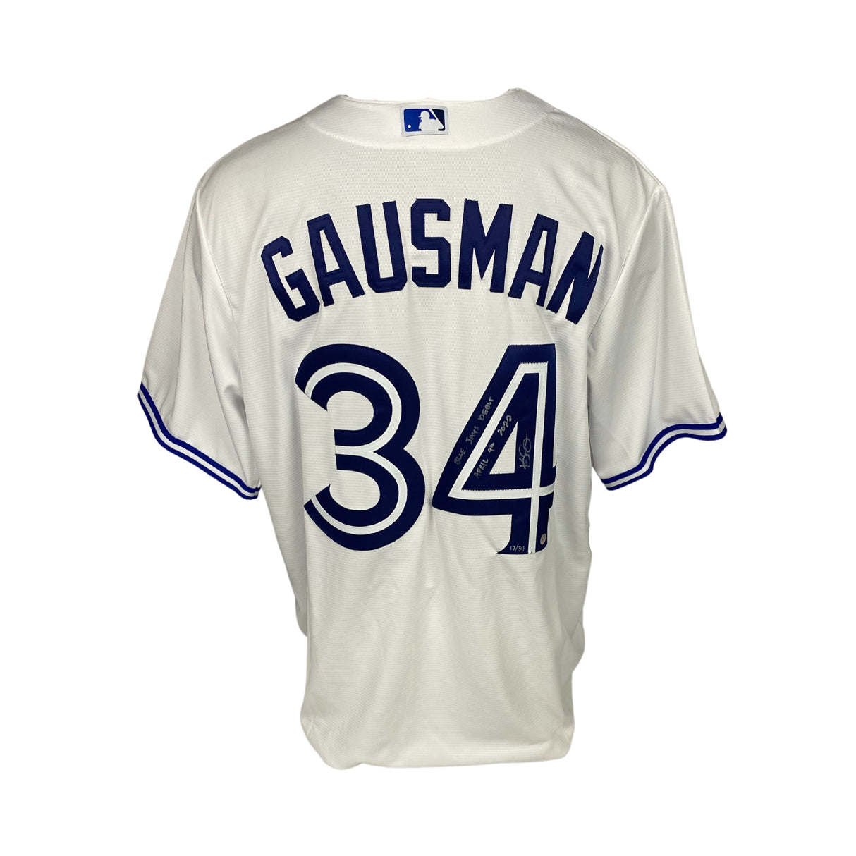 Kevin Gausman Signed Toronto Blue Jays Replica Nike White Jersey Inscribed with "Blue Jays Debut" "April 9th 2022" (Limited Edition of 34)