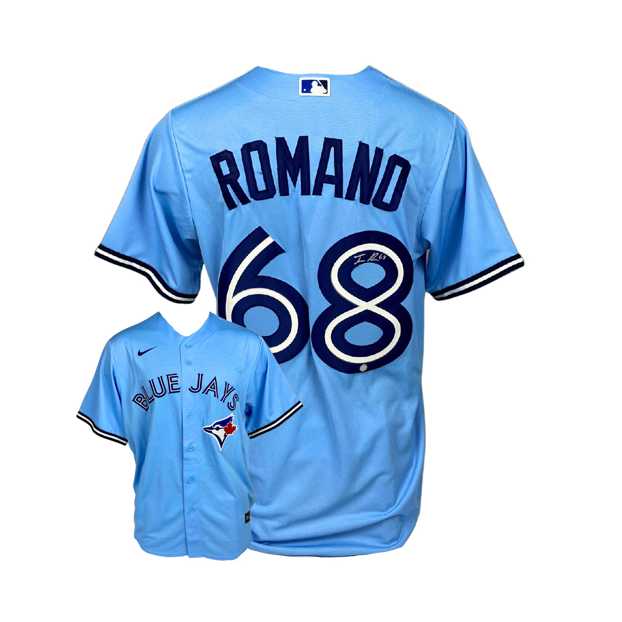 Jordan Romano Signed Toronto Blue Jays Replica Nike Powder Blue Jersey - Frameworth Sports Canada 