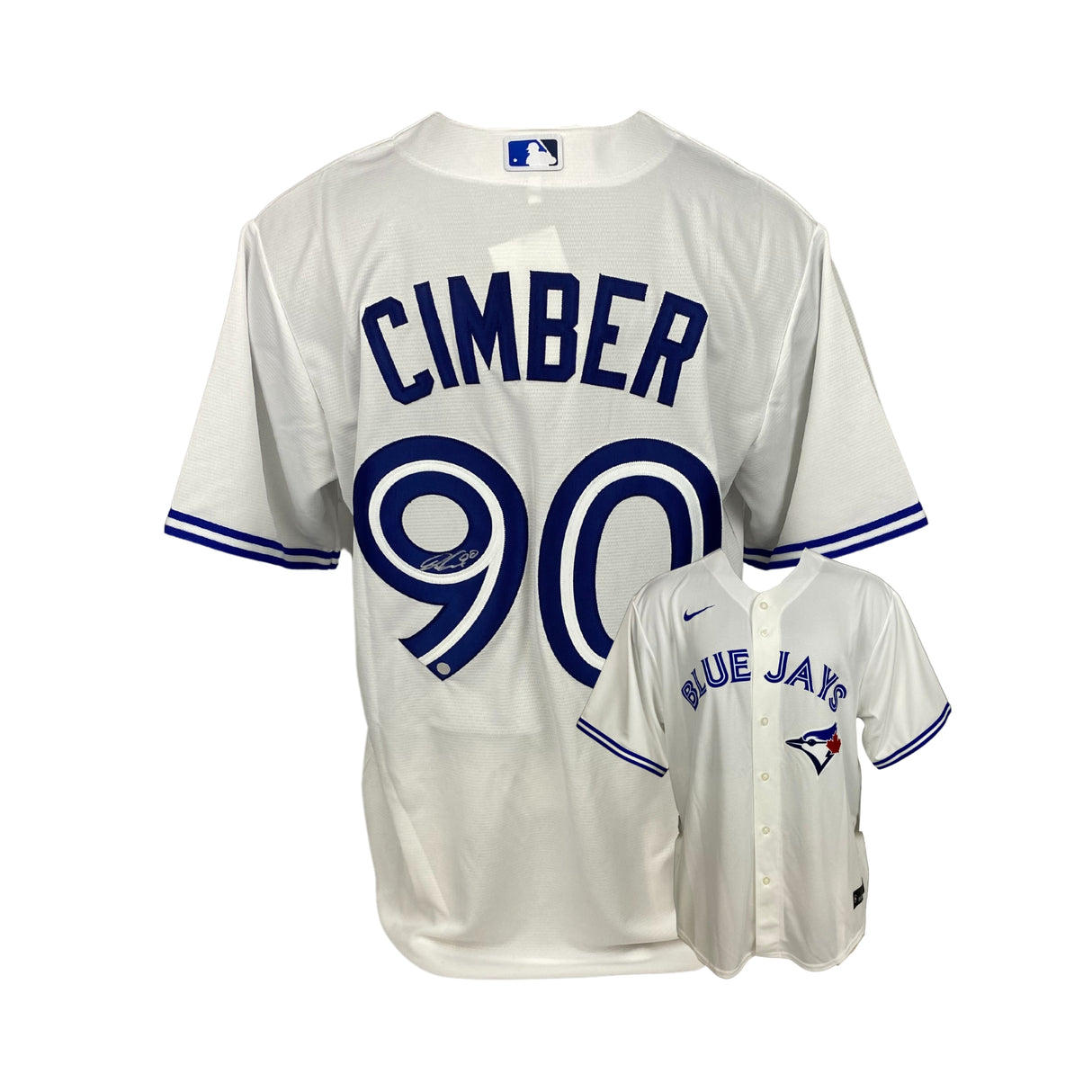 Adam Cimber Signed Toronto Blue Jays Replica Nike White Jersey - Frameworth Sports Canada 