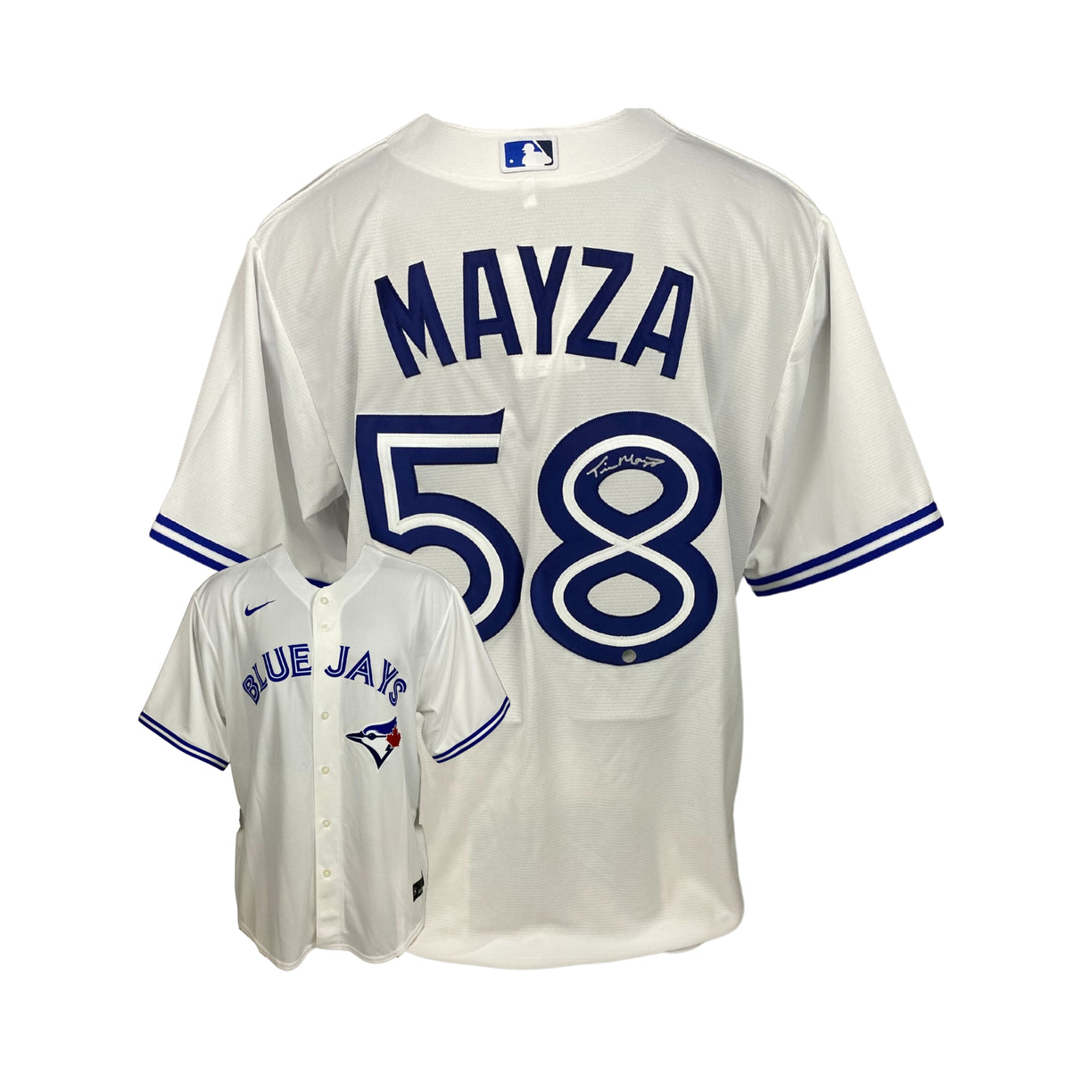 Tim Mayza Signed Toronto Blue Jays Replica Nike White Jersey