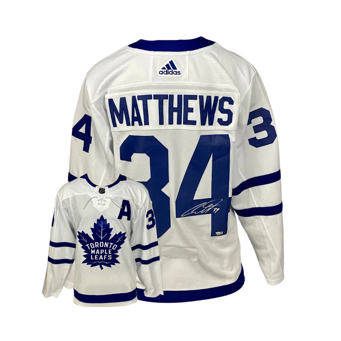 Auston Matthews signed Toronto Maple Leafs Adidas Auth. Jersey with "A" - Frameworth Sports Canada 