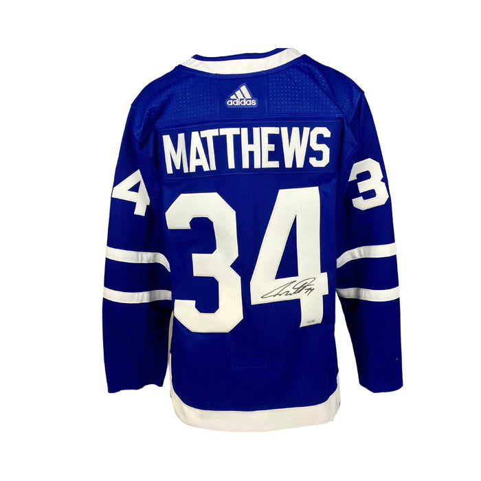 Auston Matthews Signed Toronto Maple Leafs Blue Adidas Auth. Jersey with "A"