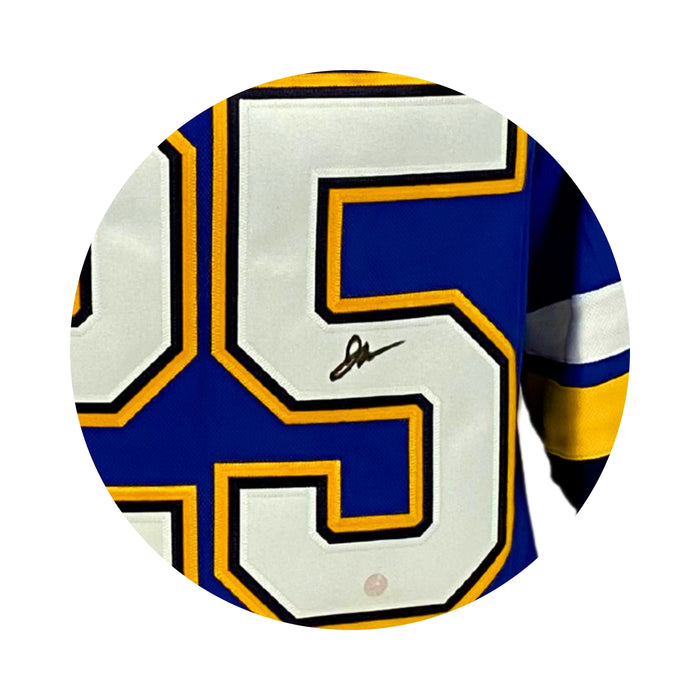 Jordan Kyrou Signed St. Louis Blues Adidas Auth.  Jersey