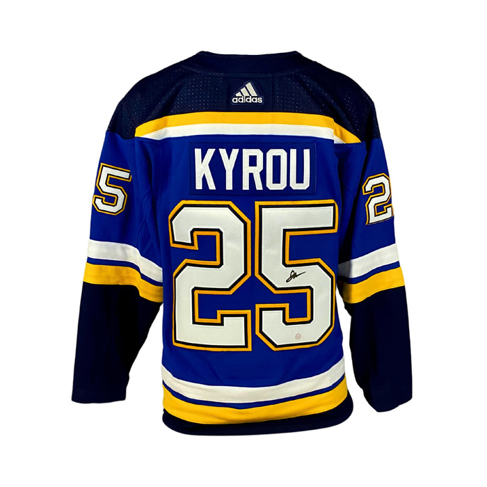 Jordan Kyrou Signed St. Louis Blues Adidas Auth.  Jersey