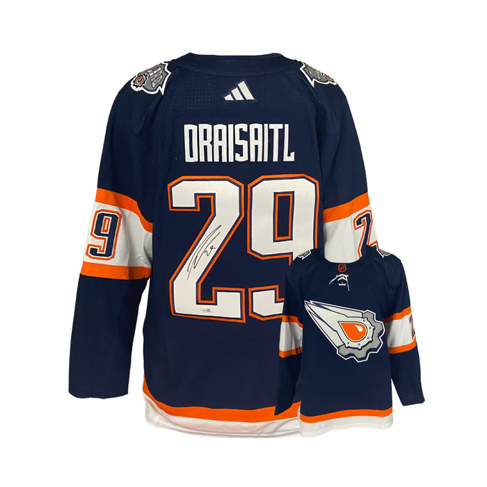 Leon Draisaitl signed 2022-23 Edmonton Oilers Reverse Retro Adidas Auth. Jersey - Frameworth Sports Canada 